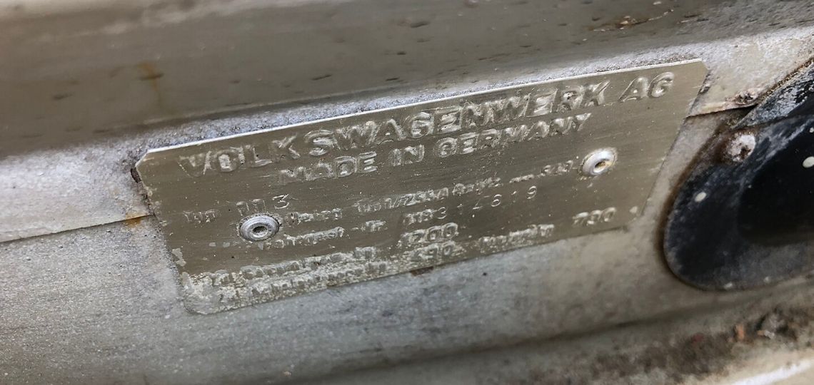 1968 Chassis Plate