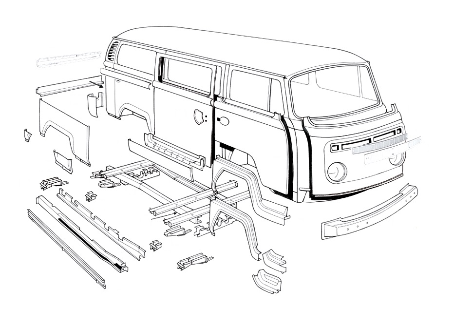 AAC083 Door Edge Trims For VW Baywindow Bus – Classic VW Bay Window Door Protectors