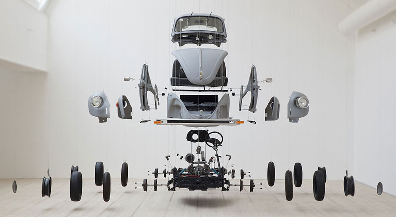 Exploded VW Beetle