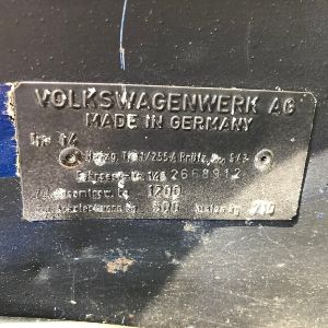 VW Karmann Ghia Chassis Codes