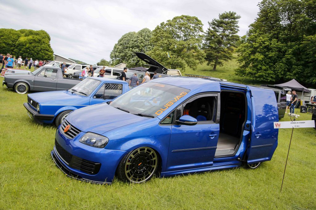 Blue VW Caddy at Stonor Park VW Show 2019