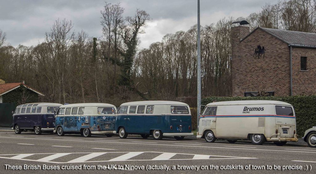 British VW Campervans on their way to Ninove 2019