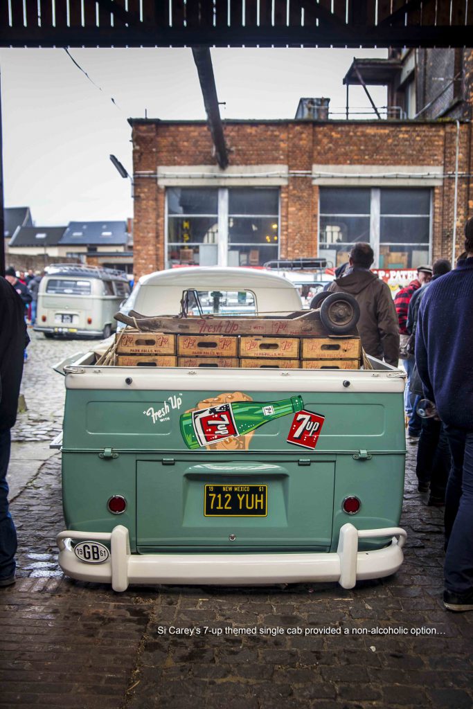 7up themed VW Splitscreen single cab pickup