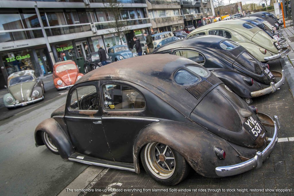 Semaphore VW Beetle line up at Ninove 2019