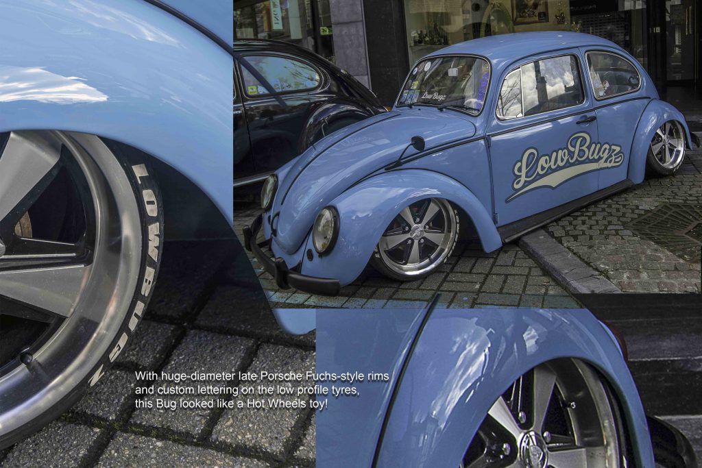 VW Beetle with Porsche Fuch wheels at Ninove 2019