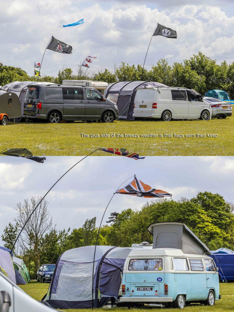 VW Late Bay Campervan with Awning