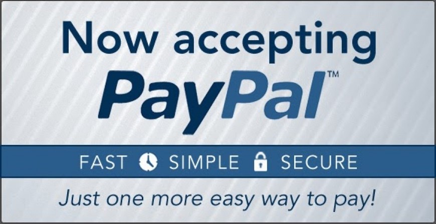 We now accept PayPal